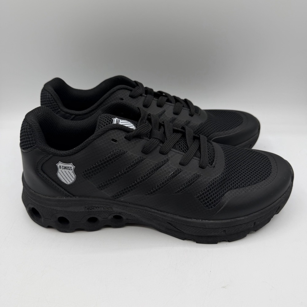 K-Swiss Tubes Shoes Men's Size 9 Black Lace Up Low Sneakers